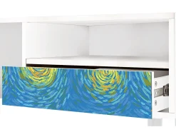 Móvel De Tv* Mueble de TV - 115х59х48 cm - T3 - Van Gogh Lights, Branco Bege