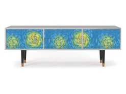 Mueble de TV - 170х59х48 cm - T4 - Van Gogh Lights, Cinza^ Móvel De Tv