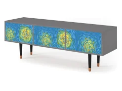 Mueble de TV - 170х59х48 cm - T4 - Van Gogh Lights, Cinza^ Móvel De Tv