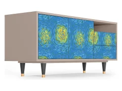 Móvel De Tv| Mueble de TV - 125х56х41 cm - T7 - Van Gogh Lights, Latte Bege