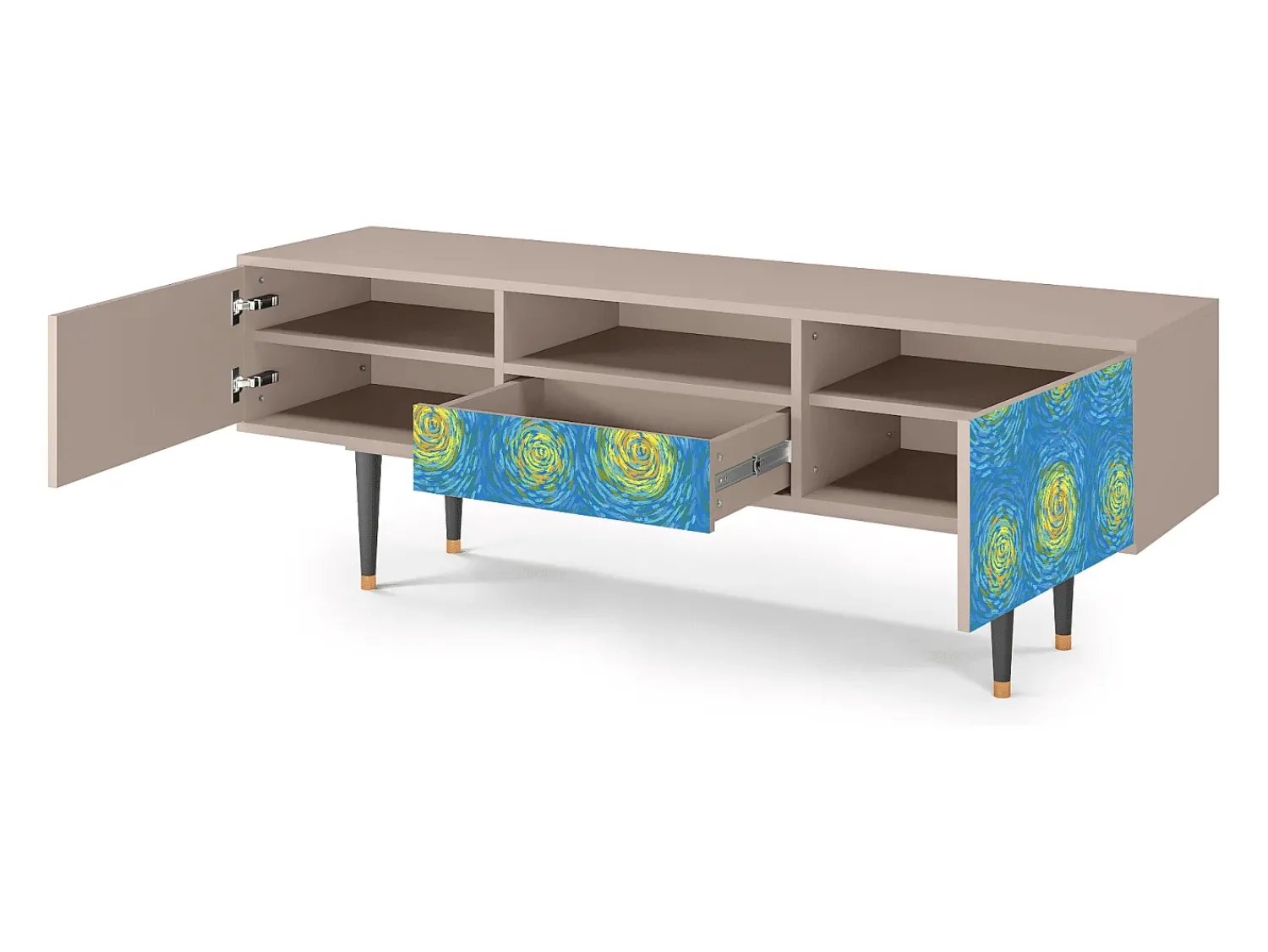 Mueble de TV - 170х59х41 cm - T6 - Van Gogh Lights, Latte^ Móvel De Tv