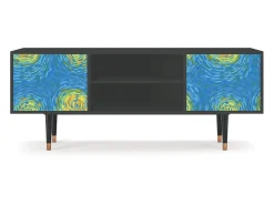 Mueble de TV - 170х69х48 cm - T2 - Van Gogh Lights, Antracite^ Móvel De Tv