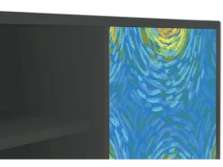 Mueble de TV - 170х69х48 cm - T2 - Van Gogh Lights, Antracite^ Móvel De Tv