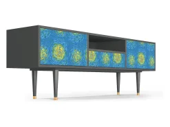 Sale Mueble de TV - 170х59х41 cm - T6 - Van Gogh Lights, Antracite Cinza antracite