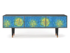 Móvel De Tv| Mueble de TV - 170х59х48 cm - T4 - Van Gogh Lights, Antracite Cinza antracite