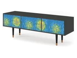 Móvel De Tv| Mueble de TV - 170х59х48 cm - T4 - Van Gogh Lights, Antracite Cinza antracite