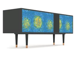 Móvel De Tv* Mueble de TV - 170х69х48 cm - T1 - Van Gogh Lights, Antracite Cinza antracite