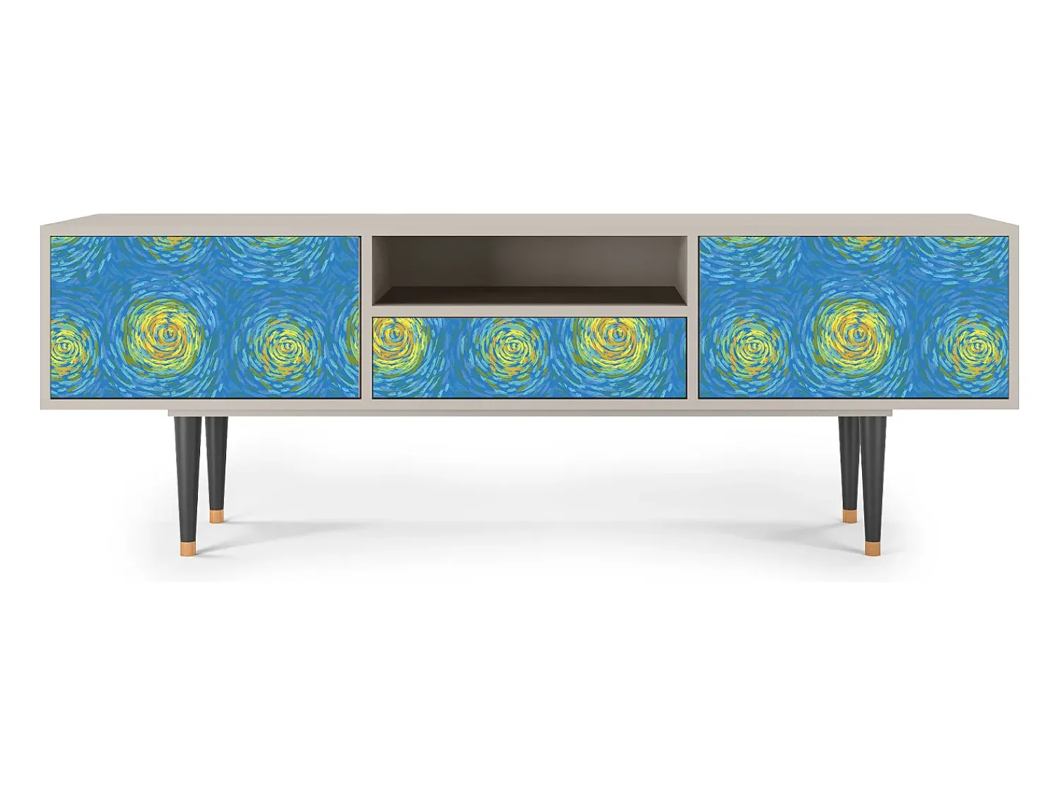 Mueble de TV - 170х59х41 cm - T6 - Van Gogh Lights, Areia^ Móvel De Tv