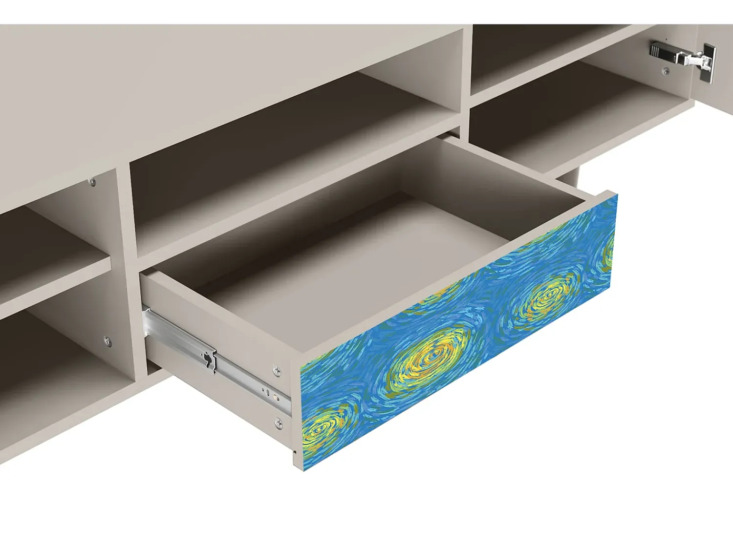 Mueble de TV - 170х59х41 cm - T6 - Van Gogh Lights, Areia^ Móvel De Tv
