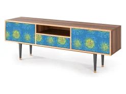 Mueble de TV - 170х59х41 cm - T6 - Van Gogh Lights, Nogueira^ Móvel De Tv