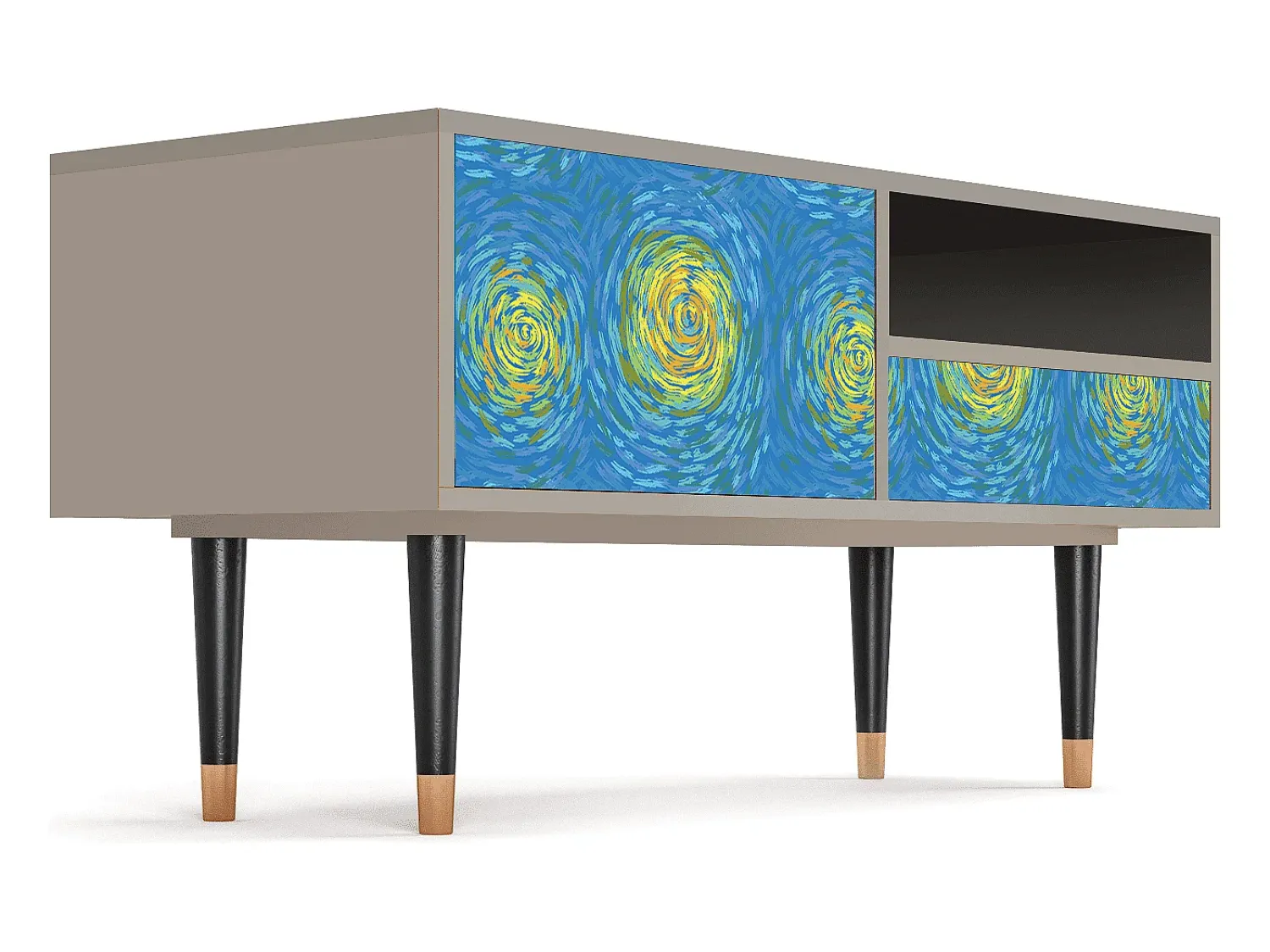 Mueble de TV - 115х59х48 cm - T3 - Van Gogh Lights, Areia^ Móvel De Tv