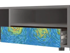 Mueble de TV - 115х59х48 cm - T3 - Van Gogh Lights, Cinza^ Móvel De Tv