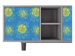 Best Mueble de TV - 150х69х41 cm - T5 - Van Gogh Lights, Cinza Cinzento