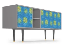 Best Mueble de TV - 150х69х41 cm - T5 - Van Gogh Lights, Cinza Cinzento