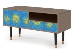 Móvel De Tv| Mueble de TV - 115х59х48 cm - T3 - Van Gogh Lights, Latte Bege