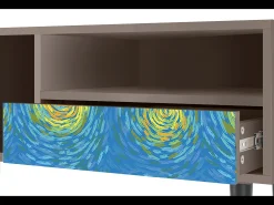 Móvel De Tv| Mueble de TV - 115х59х48 cm - T3 - Van Gogh Lights, Latte Bege