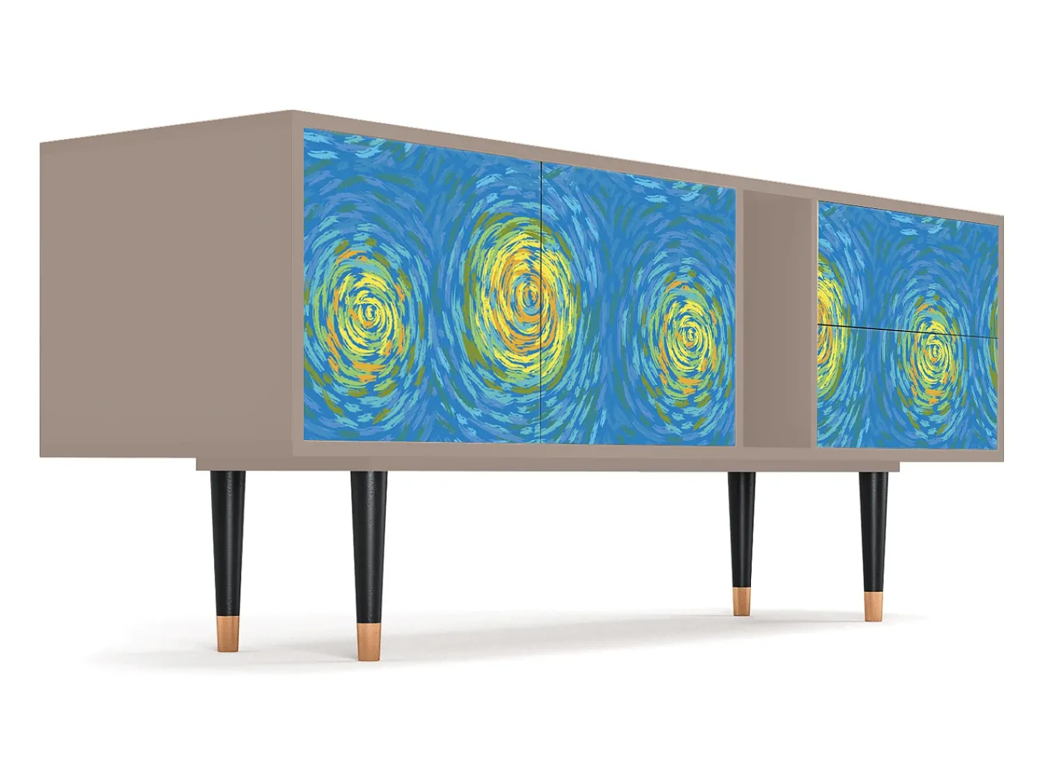 Clearance Mueble de TV - 170х69х48 cm - T1 - Van Gogh Lights, Latte Bege