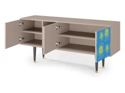 Móvel De Tv| Mueble de TV - 150х69х41 cm - T5 - Van Gogh Lights, Latte Bege
