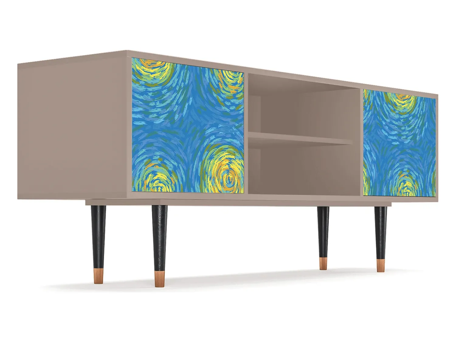 Móvel De Tv* Mueble de TV - 170х69х48 cm - T2 - Van Gogh Lights, Latte Bege