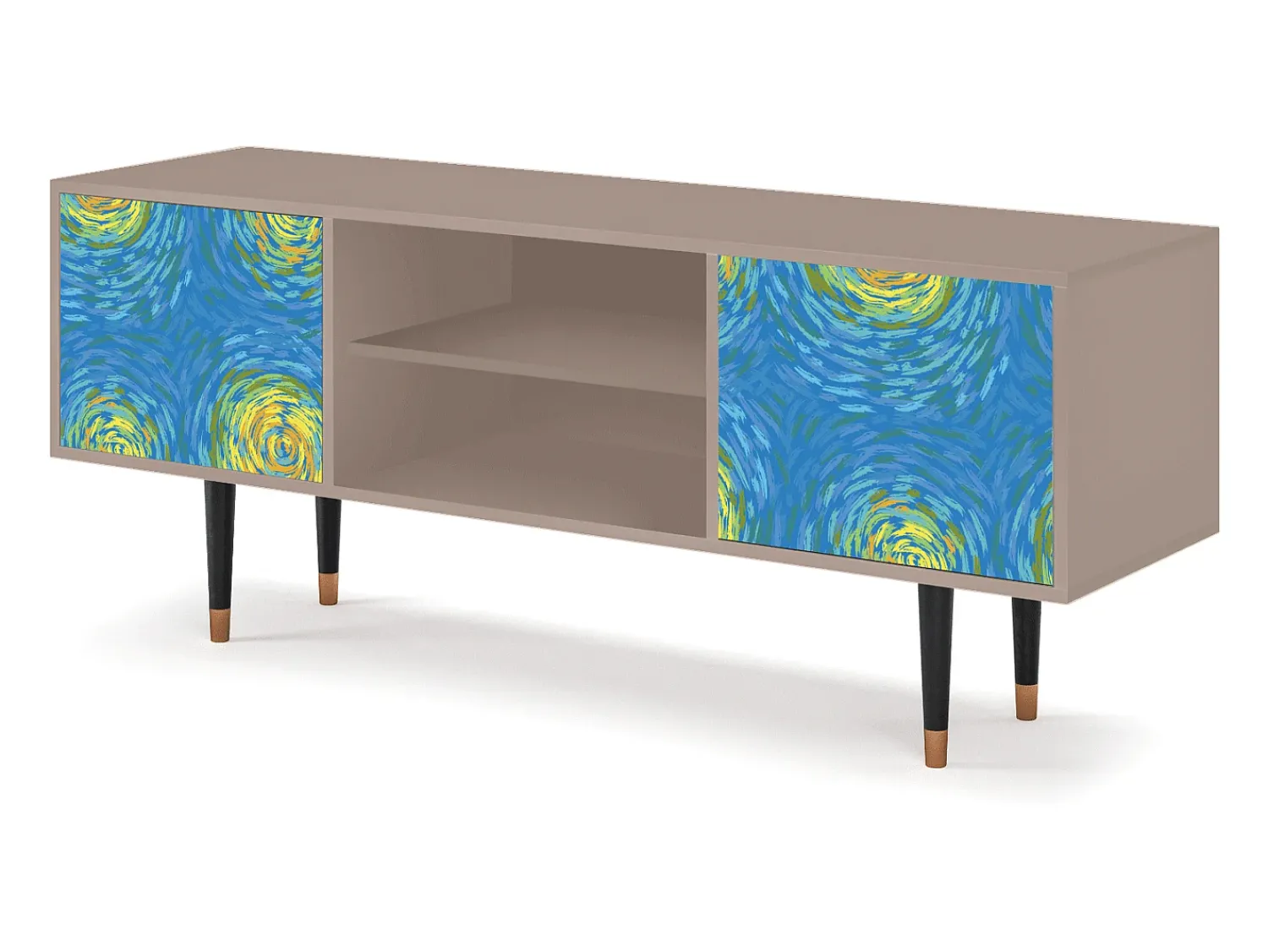 Móvel De Tv* Mueble de TV - 170х69х48 cm - T2 - Van Gogh Lights, Latte Bege