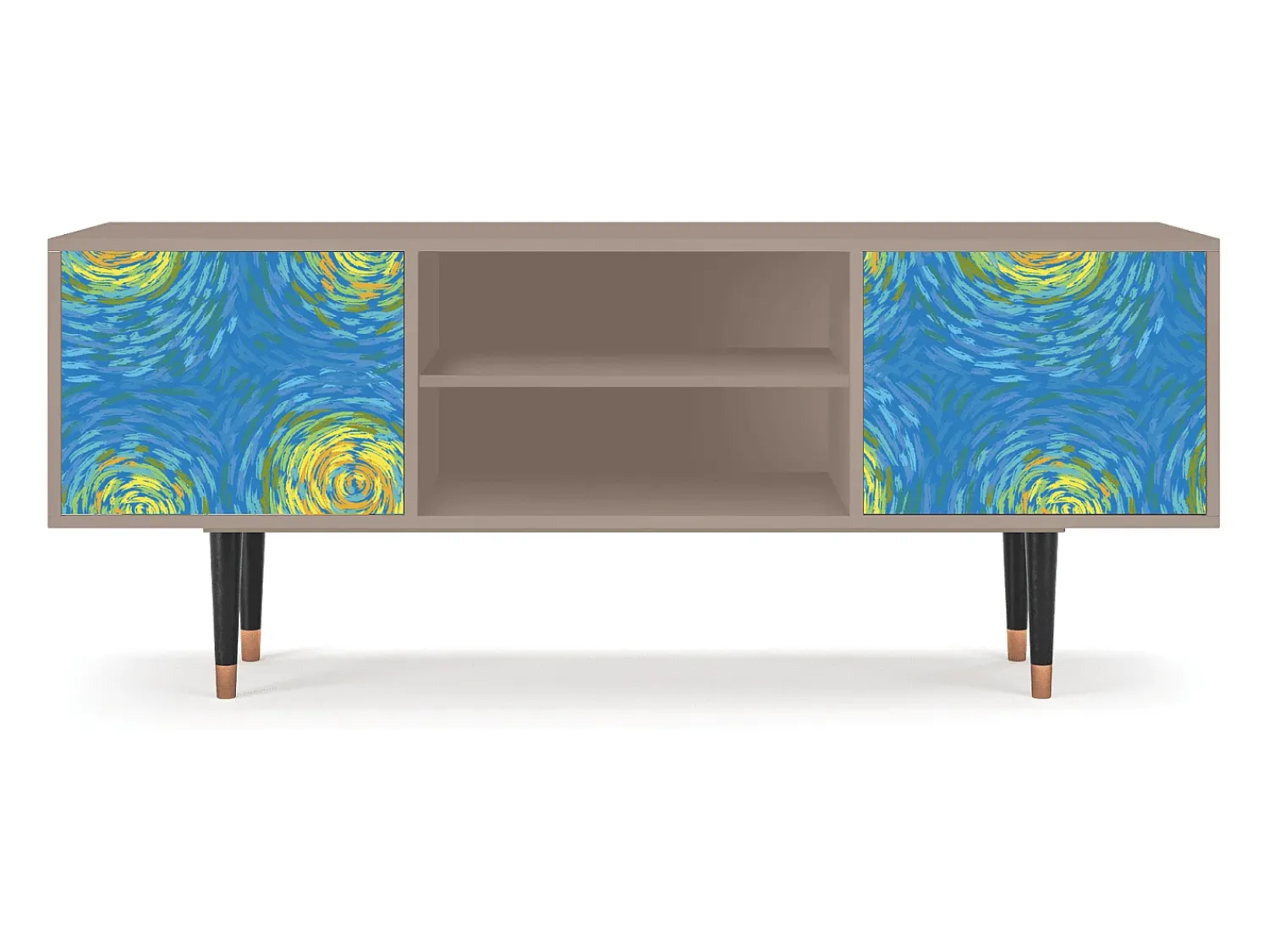 Móvel De Tv* Mueble de TV - 170х69х48 cm - T2 - Van Gogh Lights, Latte Bege