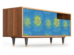 Mueble de TV - 125х56х41 cm - T7 - Van Gogh Lights, Nogueira^ Móvel De Tv