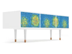 Mueble de TV - 170х59х48 cm - T4 - Van Gogh Lights, Branco^ Móvel De Tv