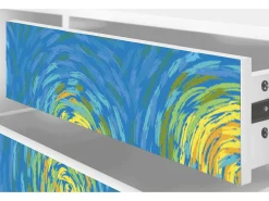 Mueble de TV - 170х59х48 cm - T4 - Van Gogh Lights, Branco^ Móvel De Tv