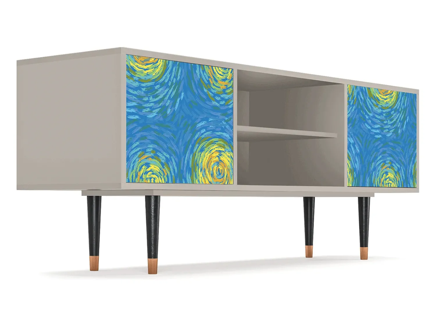 Móvel De Tv* Mueble de TV - 170х69х48 cm - T2 - Van Gogh Lights, Areia Bege