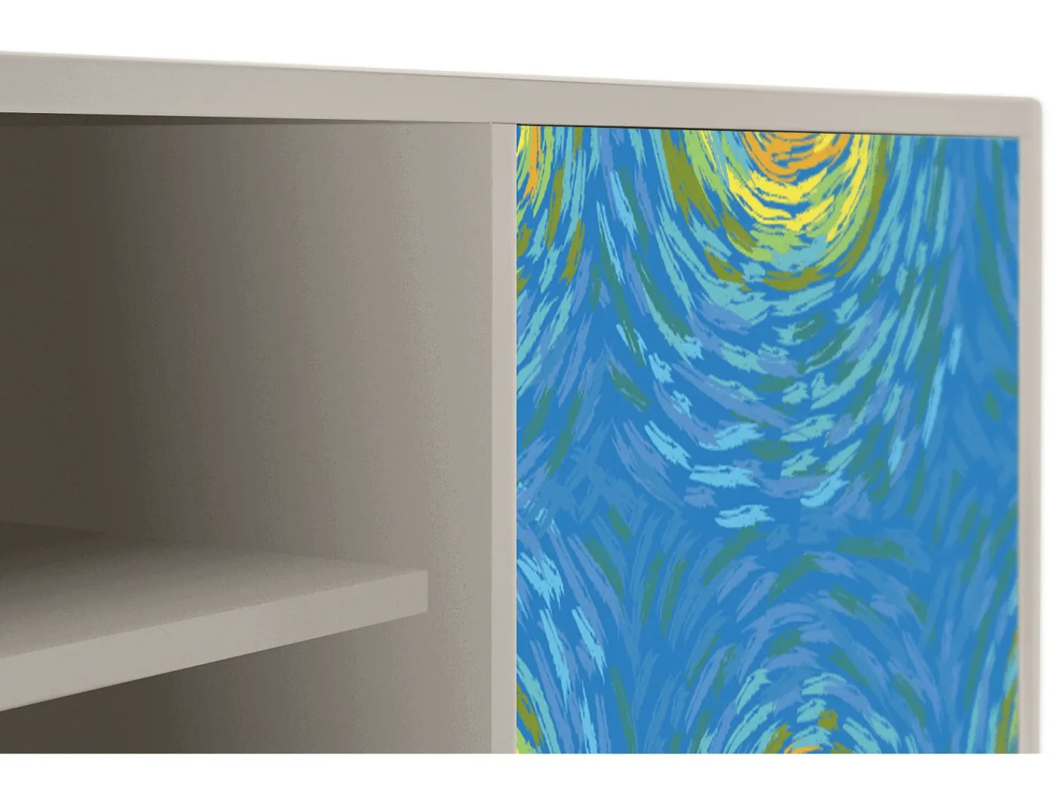Móvel De Tv* Mueble de TV - 170х69х48 cm - T2 - Van Gogh Lights, Areia Bege