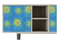 Móvel De Tv* Mueble de TV - 150х69х41 cm - T5 - Van Gogh Lights, Areia Bege