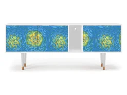 Mueble de TV - 170х69х48 cm - T1 - Van Gogh Lights, Branco^ Móvel De Tv