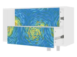 Mueble de TV - 170х69х48 cm - T1 - Van Gogh Lights, Branco^ Móvel De Tv