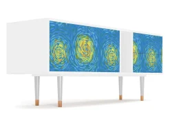 Mueble de TV - 170х69х48 cm - T1 - Van Gogh Lights, Branco^ Móvel De Tv