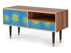 Clearance Mueble de TV - 115х59х48 cm - T3 - Van Gogh Lights, Nogueira Castanho