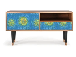 Clearance Mueble de TV - 115х59х48 cm - T3 - Van Gogh Lights, Nogueira Castanho