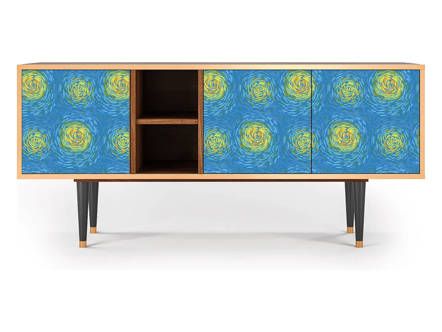 Sale Mueble de TV - 150х69х41 cm - T5 - Van Gogh Lights, Nogueira Castanho