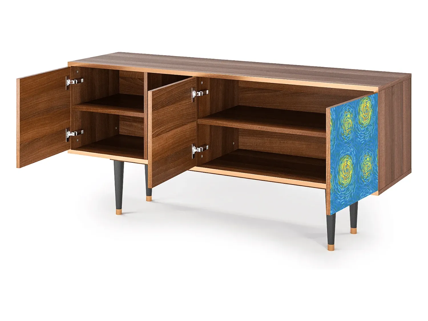 Sale Mueble de TV - 150х69х41 cm - T5 - Van Gogh Lights, Nogueira Castanho