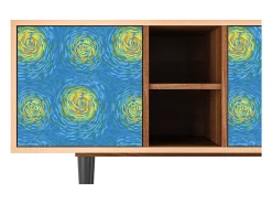Sale Mueble de TV - 150х69х41 cm - T5 - Van Gogh Lights, Nogueira Castanho