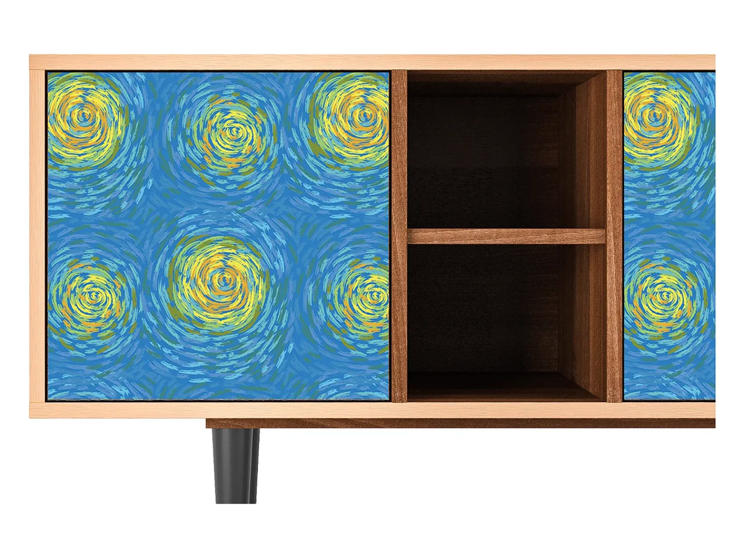 Sale Mueble de TV - 150х69х41 cm - T5 - Van Gogh Lights, Nogueira Castanho