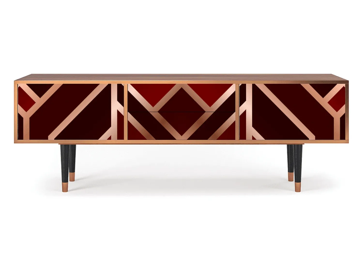 Best Mueble de TV - 170х59х48 cm - T4 - Velvet 1920's, Nogueira Castanho