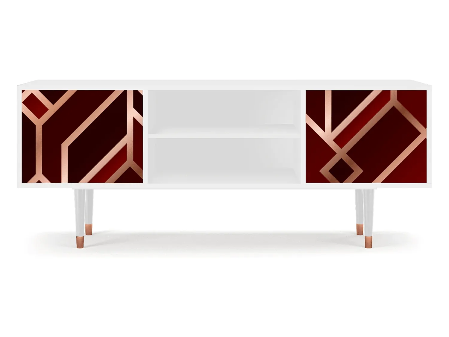 Móvel De Tv* Mueble de TV - 170х69х48 cm - T2 - Velvet 1920's, Branco Bege