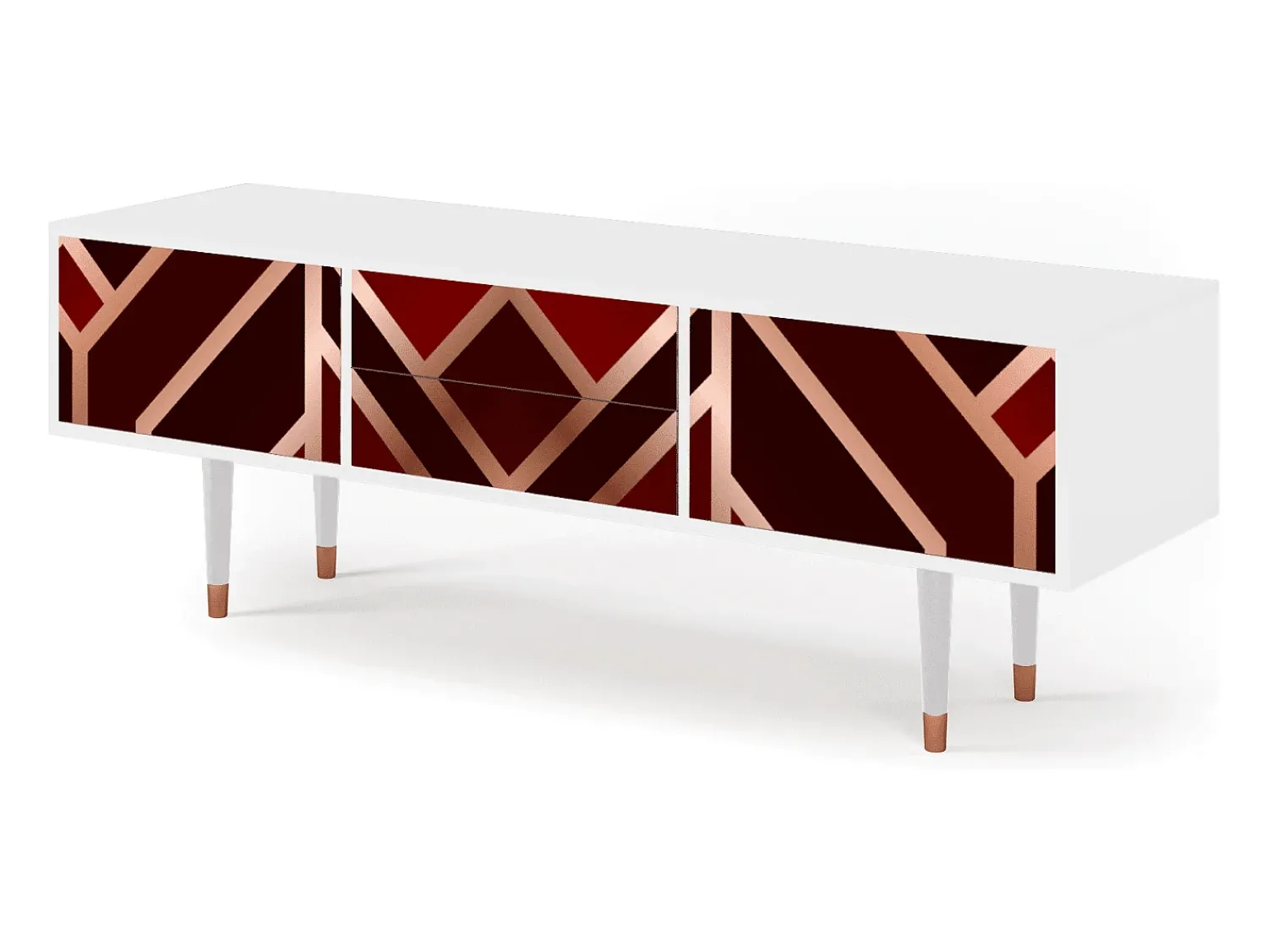 Mueble de TV - 170х59х48 cm - T4 - Velvet 1920's, Branco^ Móvel De Tv