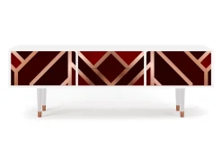 Mueble de TV - 170х59х48 cm - T4 - Velvet 1920's, Branco^ Móvel De Tv