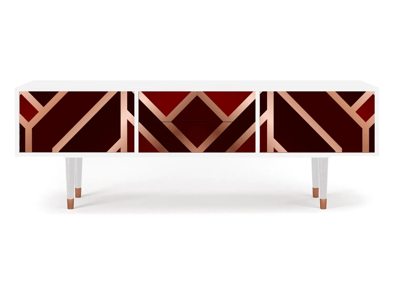 Mueble de TV - 170х59х48 cm - T4 - Velvet 1920's, Branco^ Móvel De Tv