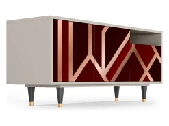 Clearance Mueble de TV - 125х56х41 cm - T7 - Velvet 1920's, Areia Bege
