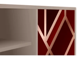 Móvel De Tv| Mueble de TV - 170х69х48 cm - T2 - Velvet 1920's, Latte Bege