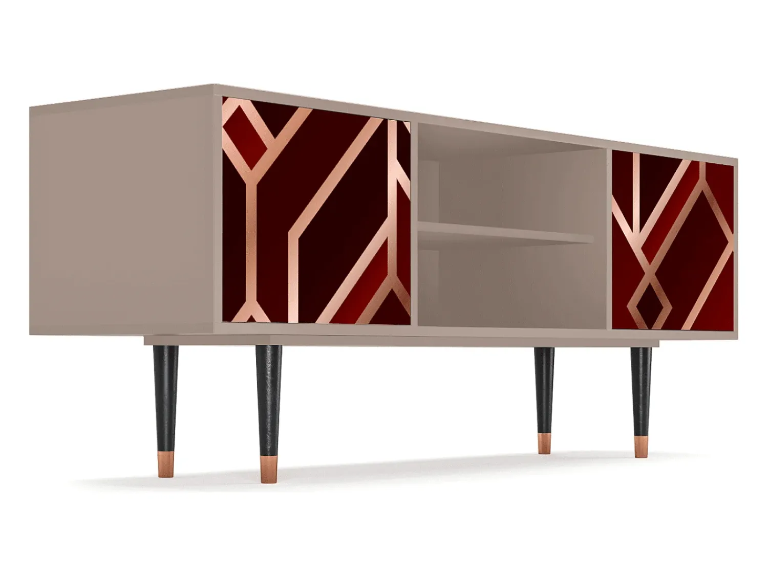 Móvel De Tv| Mueble de TV - 170х69х48 cm - T2 - Velvet 1920's, Latte Bege