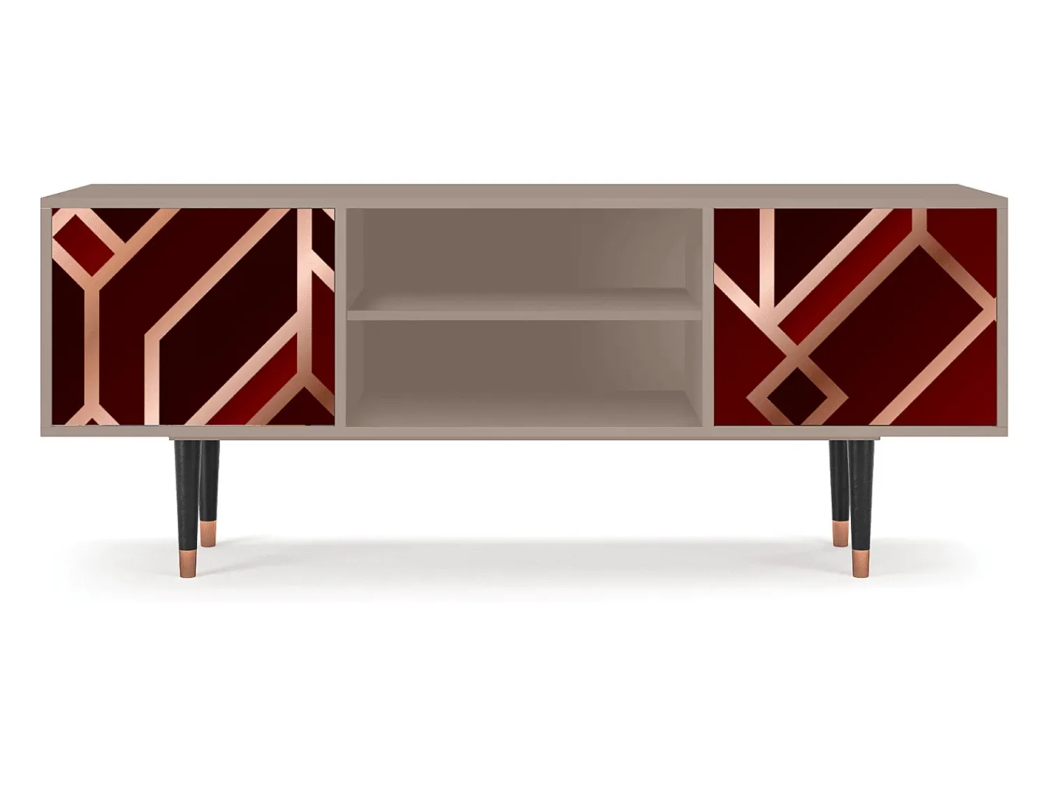 Móvel De Tv| Mueble de TV - 170х69х48 cm - T2 - Velvet 1920's, Latte Bege