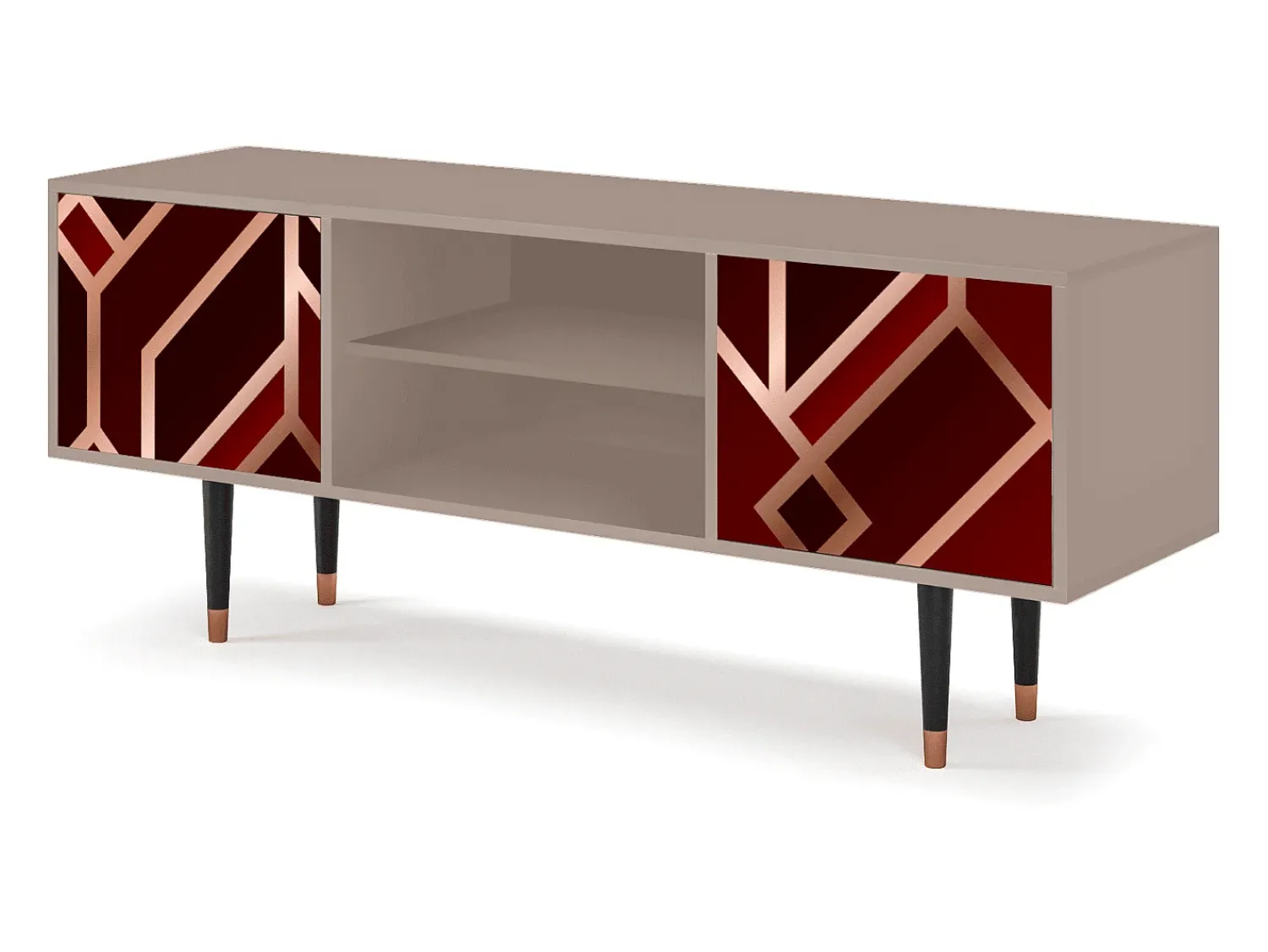 Móvel De Tv| Mueble de TV - 170х69х48 cm - T2 - Velvet 1920's, Latte Bege